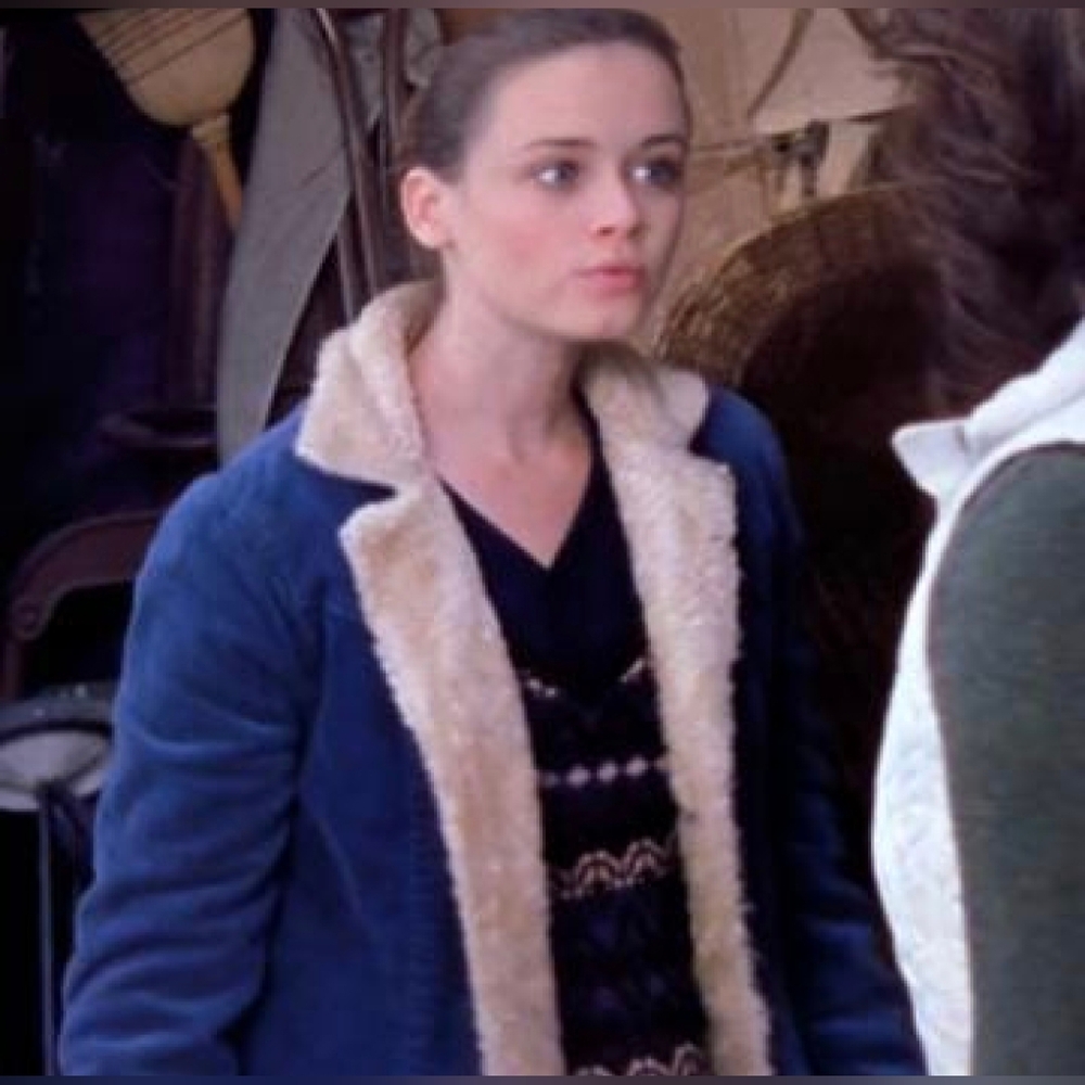*Rare* ASO Friends And Gilmore Girls Vintage Earl Jeans Sherpa Lined Jacket Coat - Picture 7 of 7